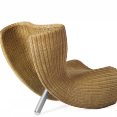 Wicker and Steel chair by Marc Newson